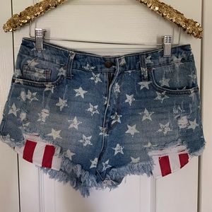 Target Americana stars and stripe Denim Shorts